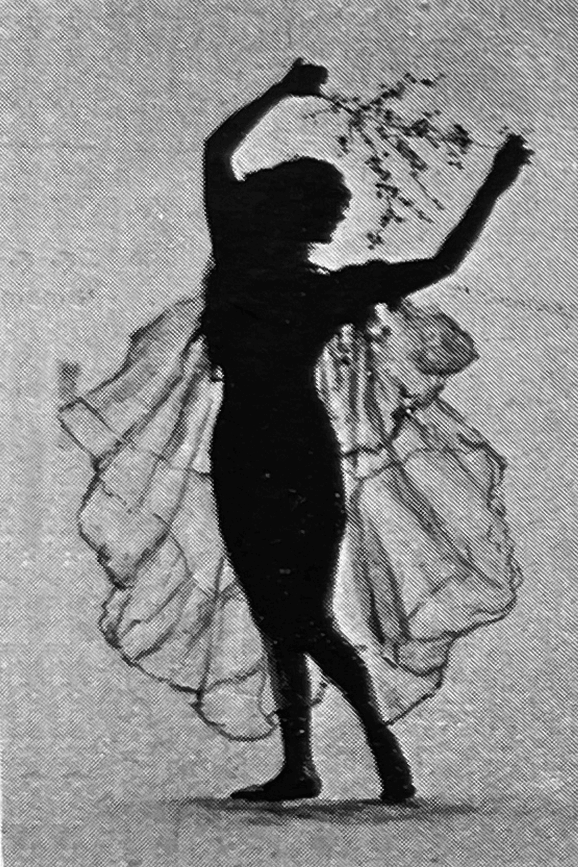 Adoreé Villany: »Silhouetten-Tanz« | aus: »Tanz-Reform und Pseudo-Moral«, Verlag Adoreé Villany, Paris 1912, Seite 68 | © Münchner Stadtbibliothek / Monacensia