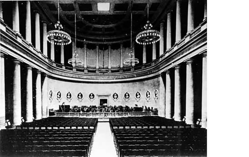 Der Konzertsaal des Odeon | Fotografie | © Bayerisches Landesamt für Denkmalpflege